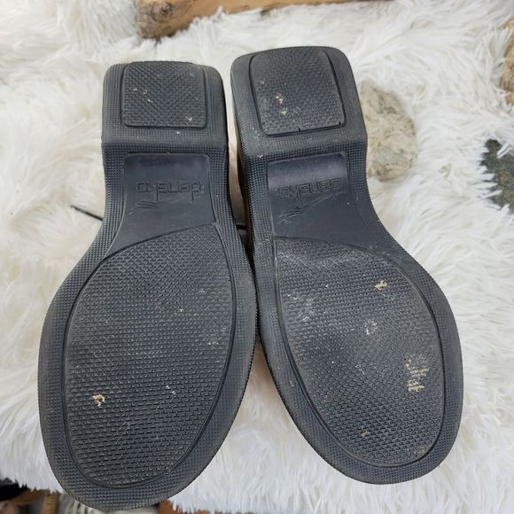 Dansko Janika mustard color chunky slip on Oxford Style shoes - Picture 5 of 16